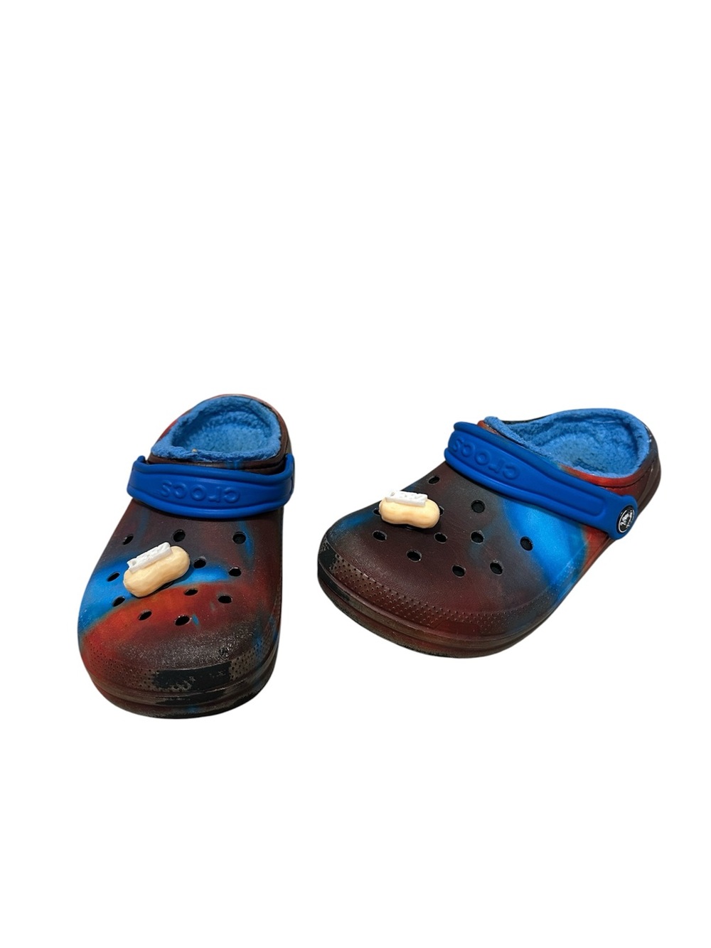 Crocs Tie Dye Lined Clogs j3 Deez Nuts Jibbitz